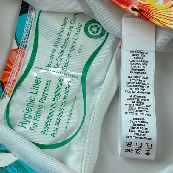 Coco Reef Bikini Bottom Womens Small Orange White Floral Side Tie Swim NWT - Picture 5 of 9